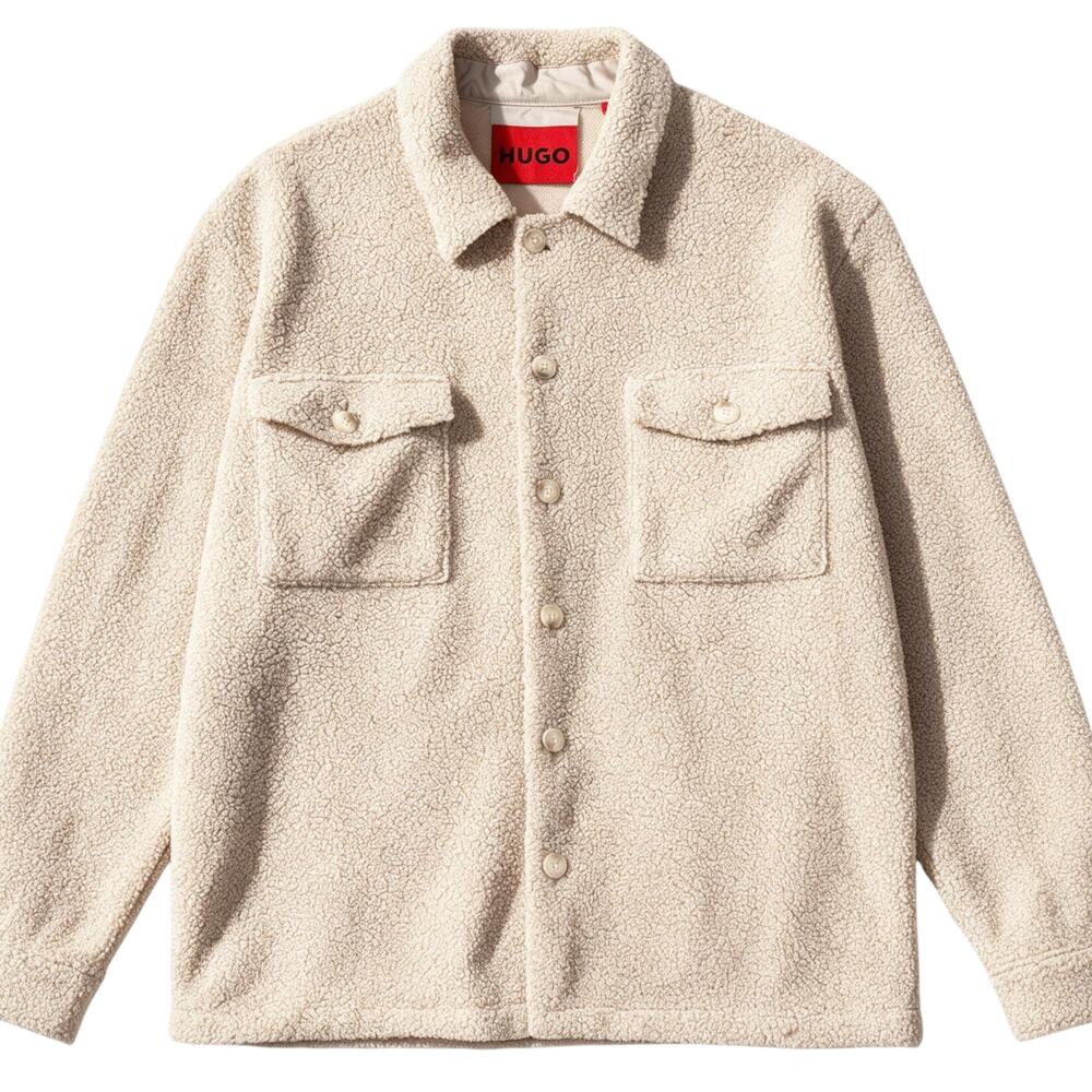 Hugo Boss Logo Enalu Overshirt Shacket Jacket Coat Oversized Shirt XXL $215